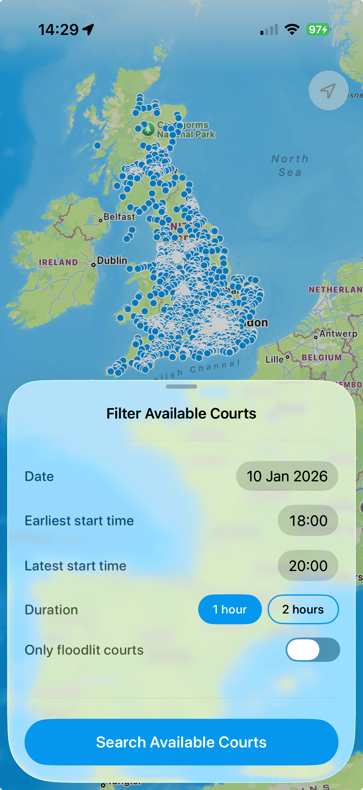 Search Available Courts